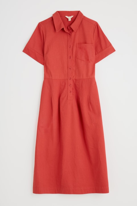 Birch Glade Organic Cotton Midi Shirt Dress Image