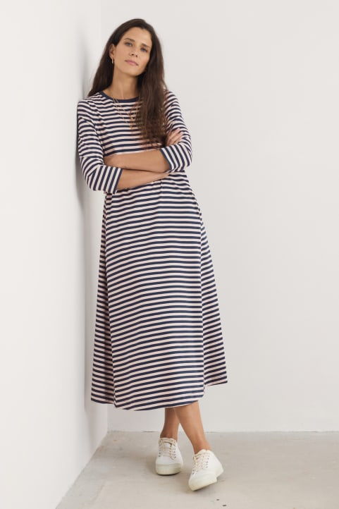 Ivey Jersey 3/4 Sleeve T-Shirt Dress (GOTS) Model Image