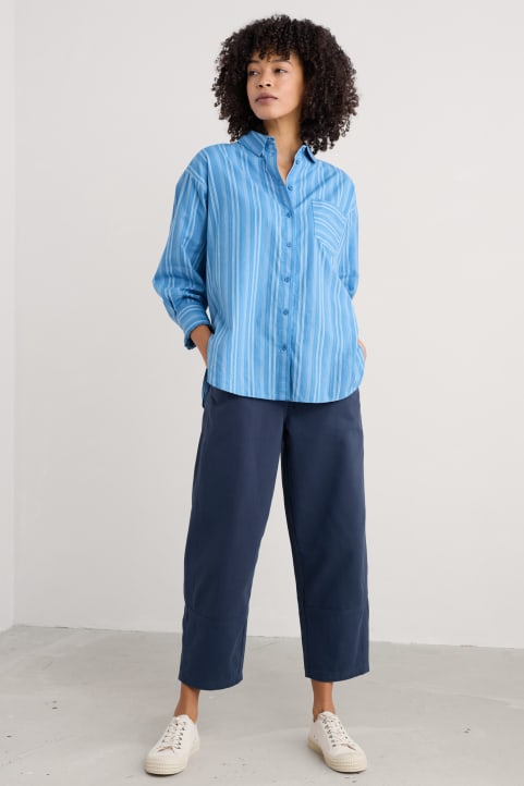 Painted Forms Organic Cotton Barrel Leg Trousers Image