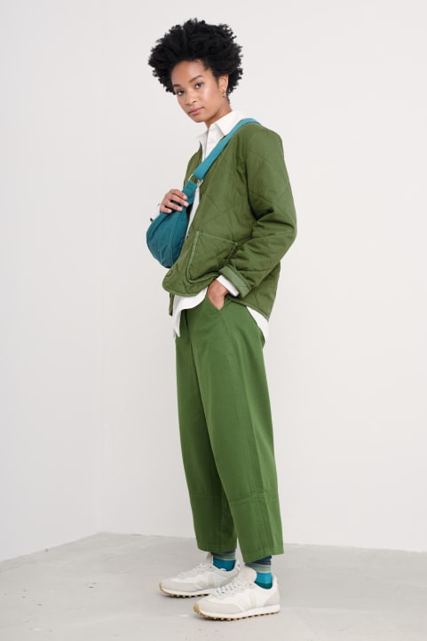 Painted Forms Organic Cotton Barrel Leg Trousers Image