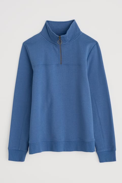 Navigation Jersey Quarter Zip Sweatshirt Model Image