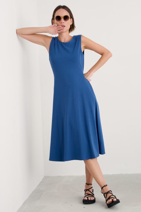 Sweet Violet Jersey Midi Dress Model Image