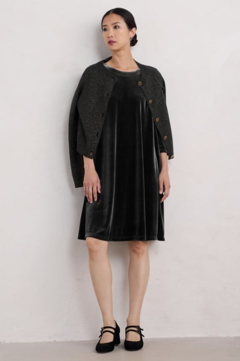 Mahonia Velvet Shift Dress Image