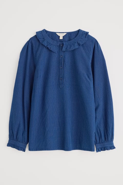 Sunbeam Checked Chambray Top Model Image