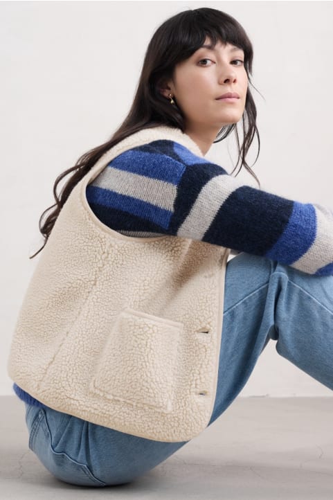 Well Wisher Borg Fleece Gilet Image