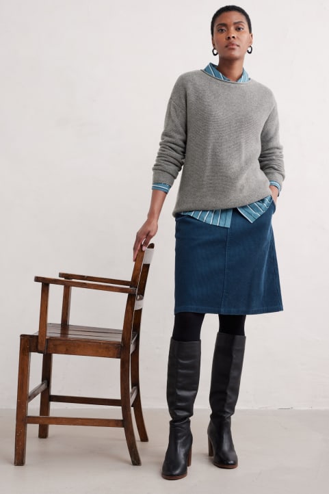 Dovetail A-Line Corduroy Skirt Image
