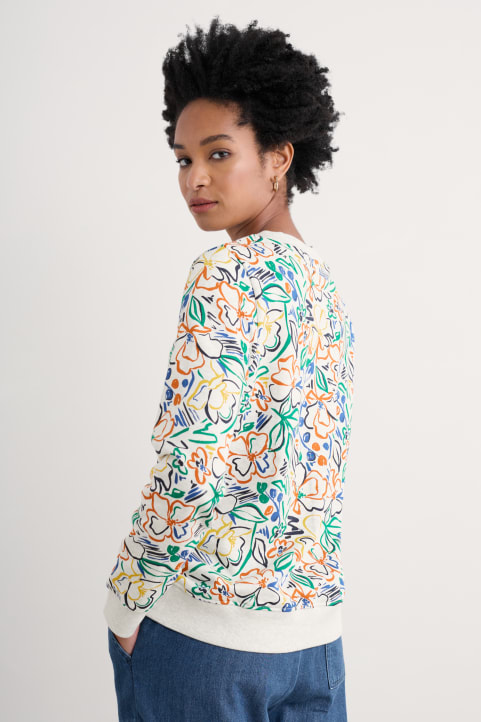 Bright Wave Printed Organic Cotton Sweatshirt Image