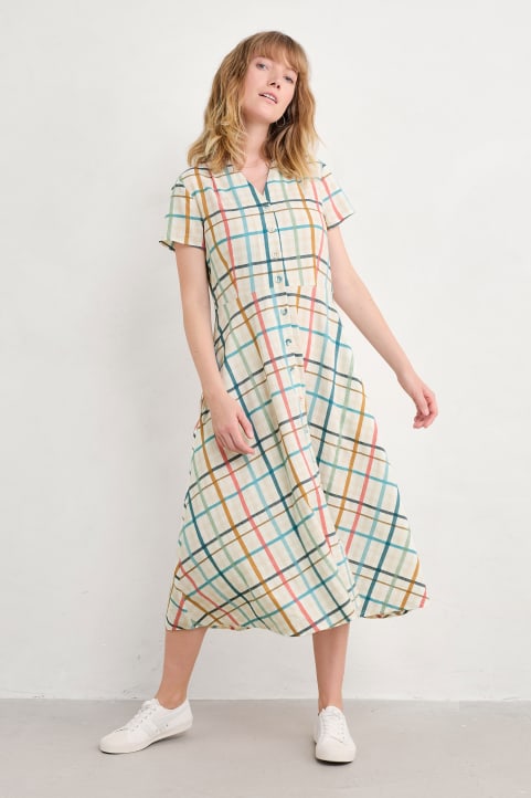 Carved Wood Midi Dress Image
