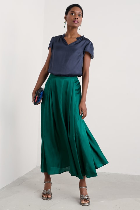 Lethlean Pleated Maxi Skirt Image