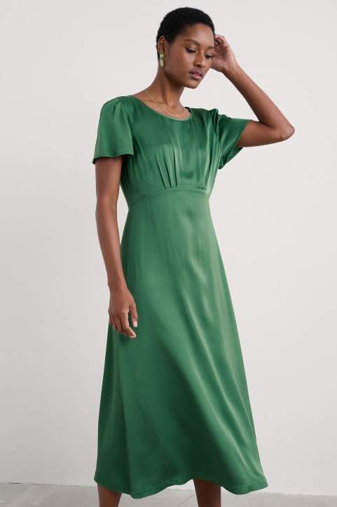 Rosalind Satin Midi Dress Image