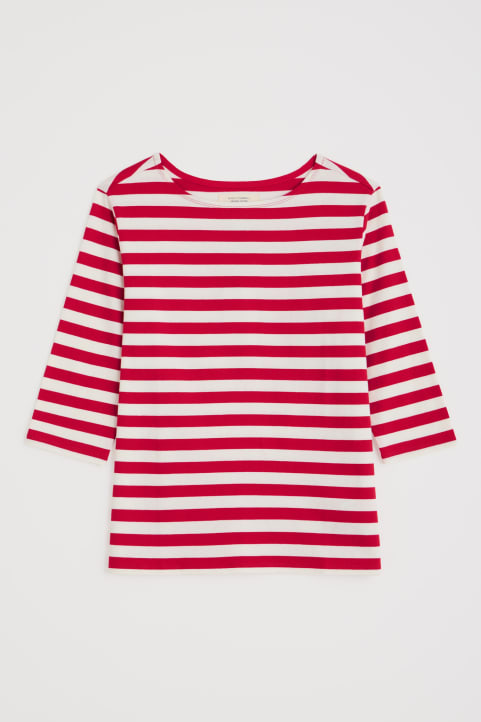 Sailor 3/4 Sleeve Top in GOTS-Certified Organic Cotton Jersey Image