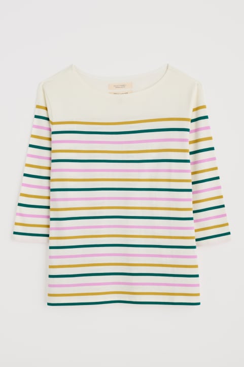 Sailor 3/4 Sleeve Top in GOTS-Certified Organic Cotton Jersey Image