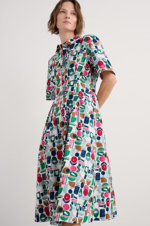 Wild Liquorice Shirt Dress in GOTS-Certified Organic Cotton Image
