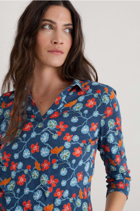 Wavecrest Shirt in GOTS-Certified Organic Cotton Jersey