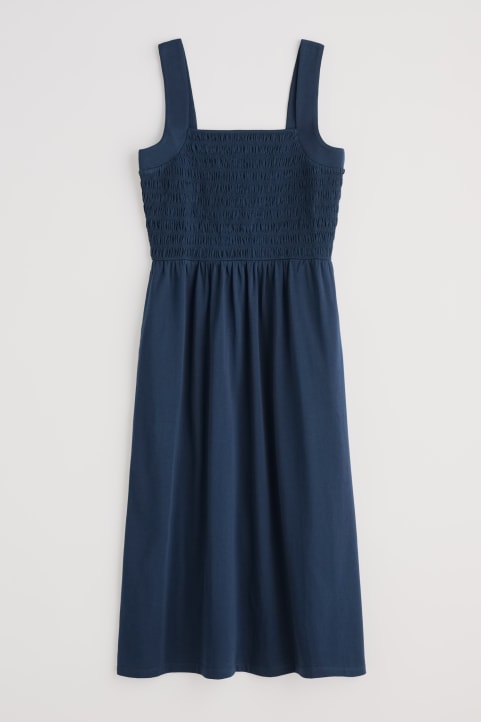 Summer Buoy Jersey Smocked Dress Model Image