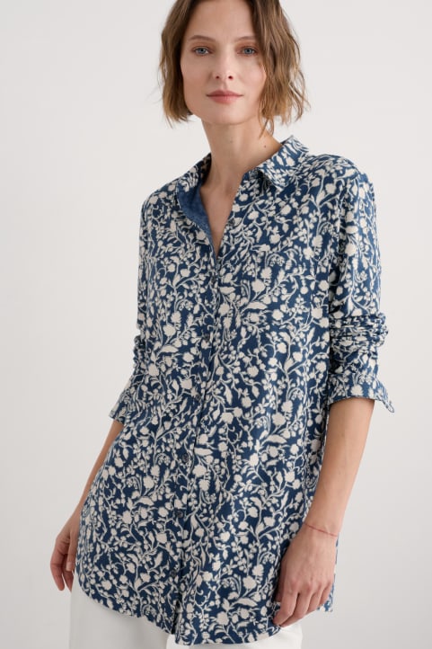 Dove Plant Jersey Button-Through Tunic Image