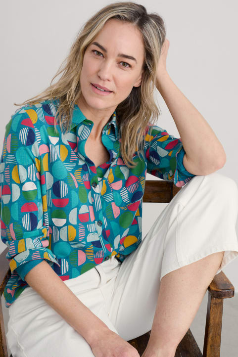 Dove Plant Jersey Button-Through Tunic Image