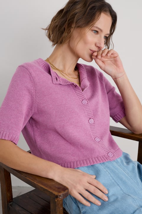 Gillan Creek Organic Cotton Short-Sleeve Cardigan Image