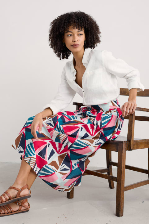 Mevagissey Midi Skirt in GOTS-Certified Organic Cotton Image