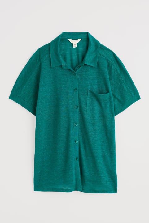 Parsley Fern Linen Jersey Shirt Image