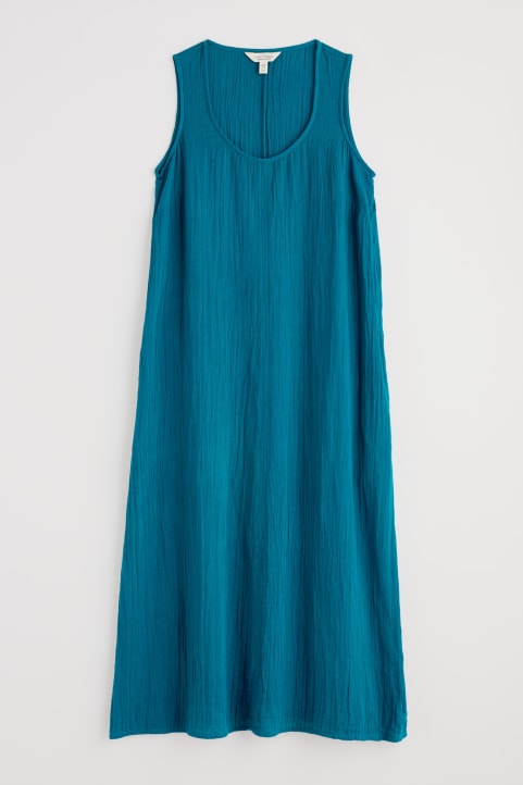 Helleborine Above-Ankle Dress in GOTS-Certified Organic Cotton Model Image
