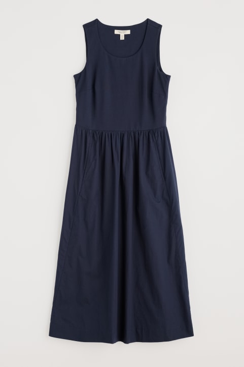 Madder Jersey Woven Mix Sleeveless Dress Image