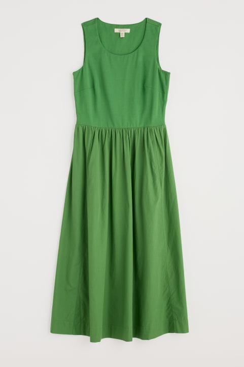 Madder Jersey Woven Mix Sleeveless Dress Image