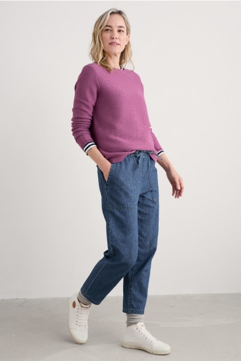 Sholl Denim-Linen Joggers Image