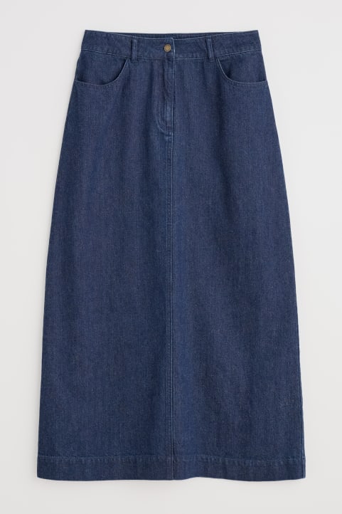 Fruit Tree Midi Denim Skirt Image
