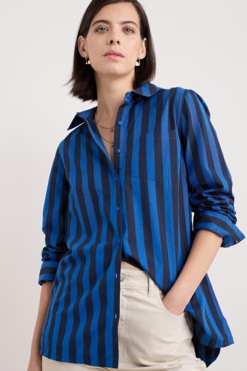 Sea Path Organic Cotton Longline Shirt Image