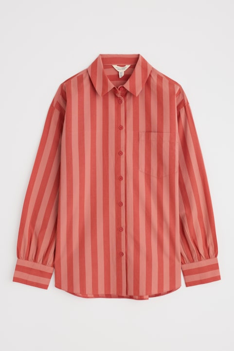 Sea Path Organic Cotton Longline Shirt Model Image