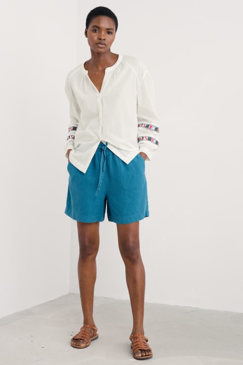 Tide Flow Linen Shorts Image