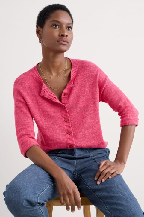Pentire Steps Organic Cotton & Linen Cardigan Image