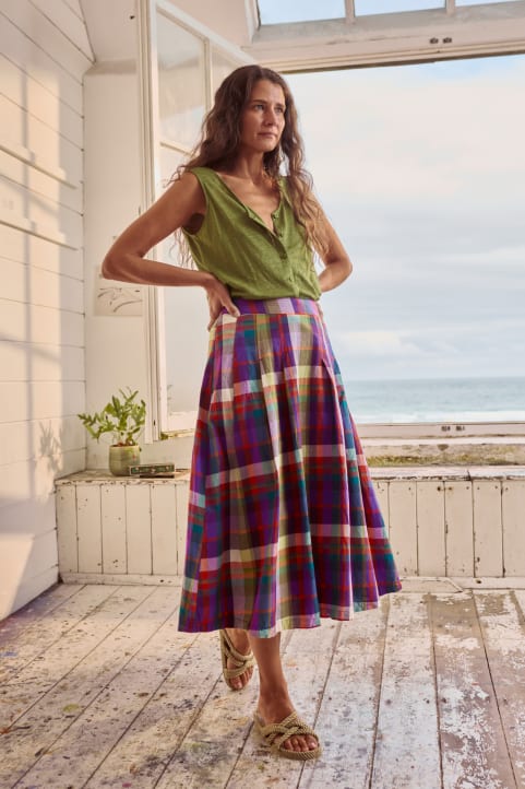 Jamboree Chambray Midi Skirt Image
