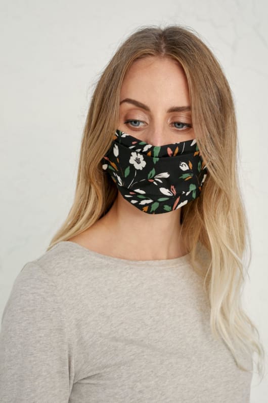 Pleated Organic Cotton Face Coverings (Pack of 3)