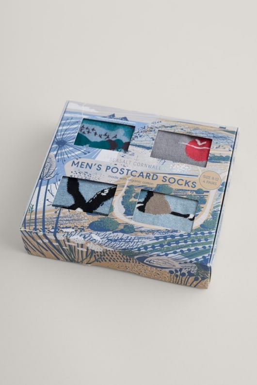 Box of 4 Men's Postcard Socks