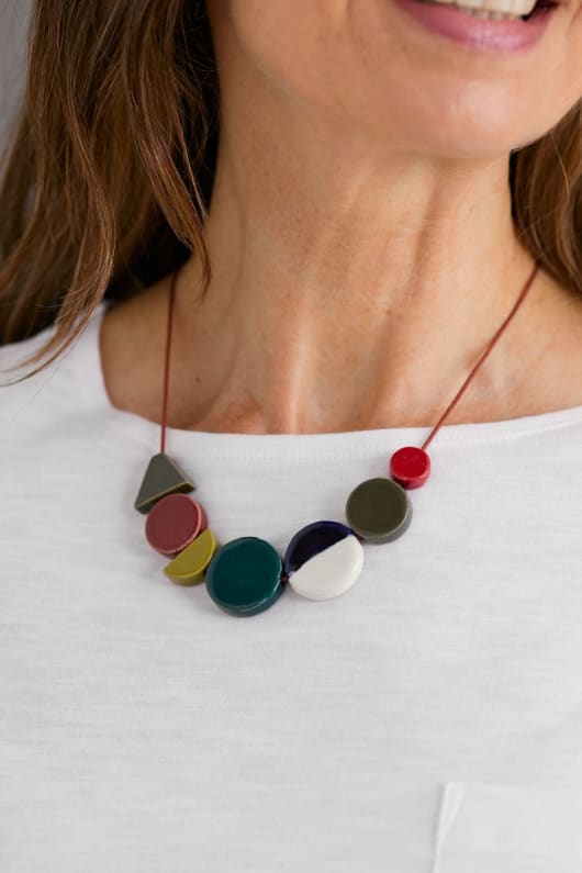 Pottery necklace store