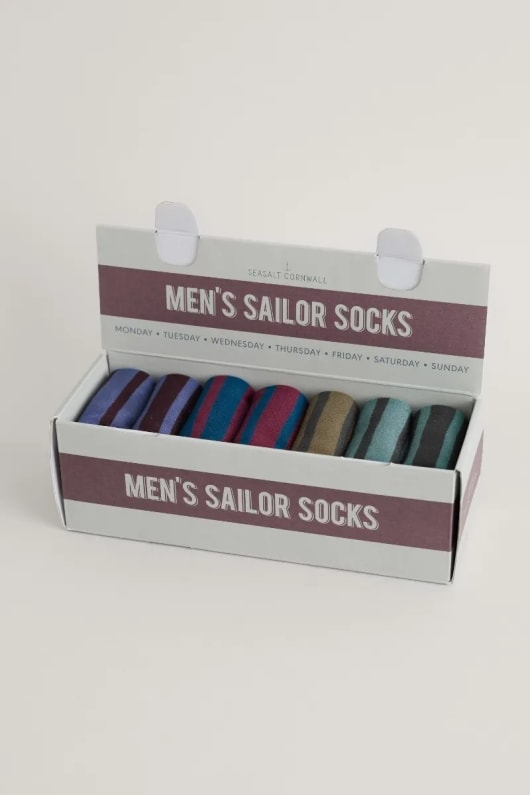 Gift Box of 7 Men's Sailor Socks