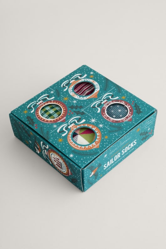 Gift Box of 4 Women's Sparkly Sailor Socks