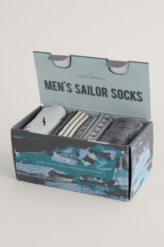 Gift Box of 4 Men's Stormy Seas Socks