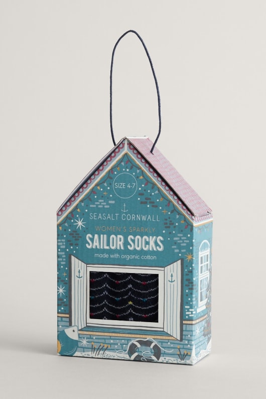 Gift Box of Women's Sparkly Sailor Socks