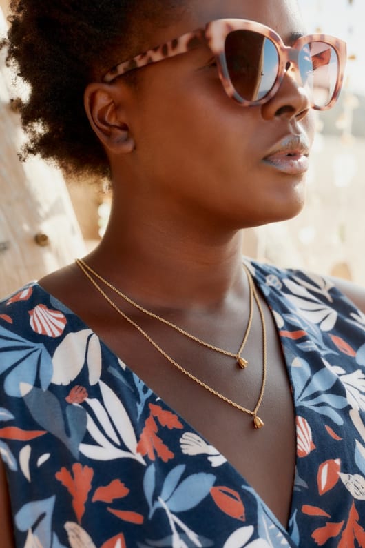 Waving Meadow Double Chain Necklace