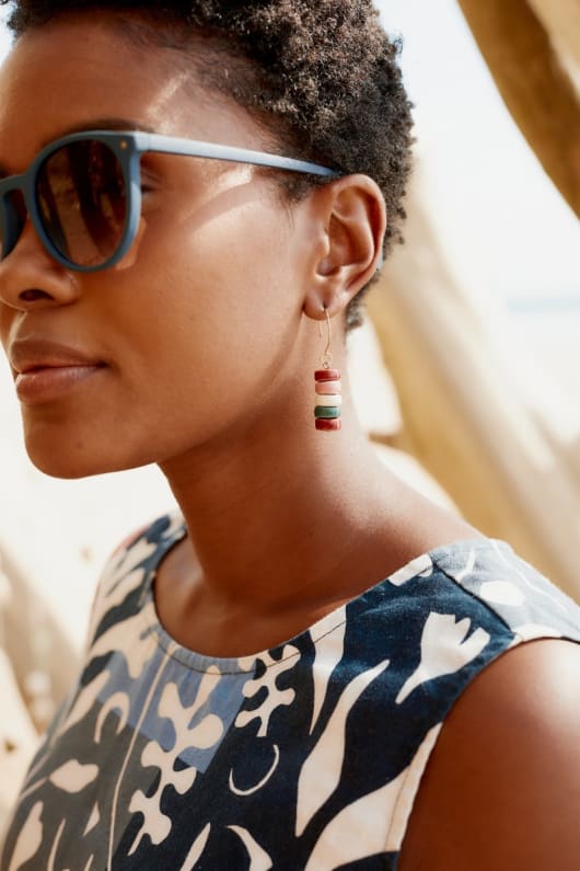 Jinny Lin Ceramic Drop Earrings