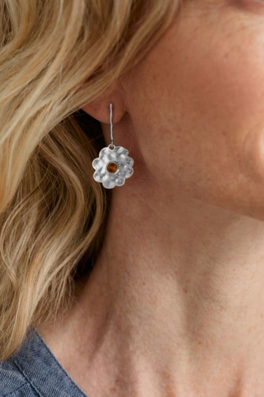 Flower Bed Pendant Earrings