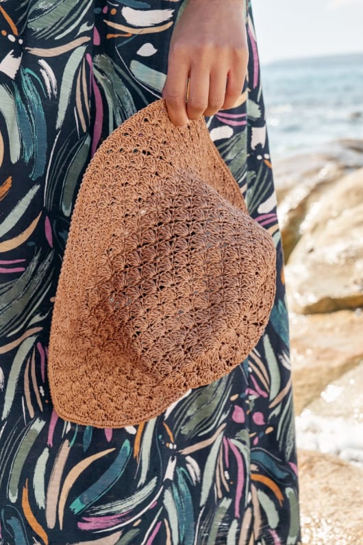 Ocean Sky Paper Crochet Hat