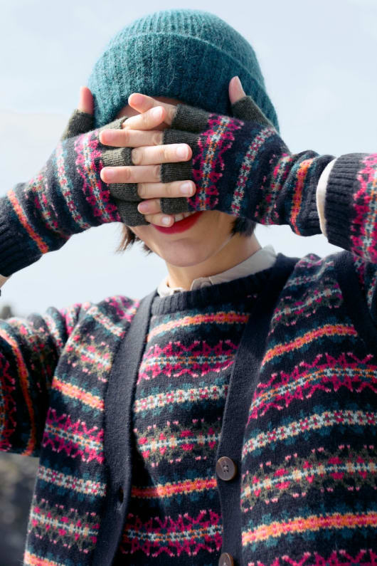 Mabyn Fair Isle Fingerless Gloves