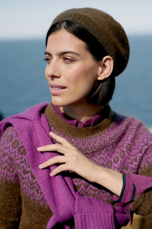 Needle Tip Mohair Blend Beret