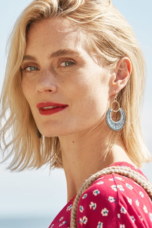 Arum Beaded Drop Earrings