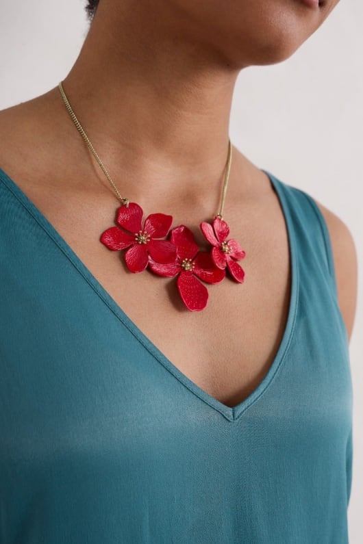 Pollinator Statement Flower Necklace Seasalt Cornwall