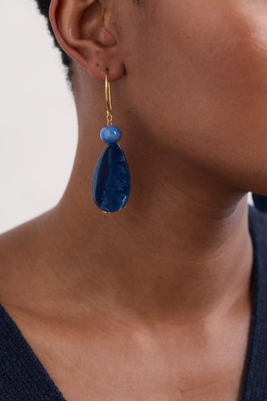 Sea Gleam Resin Drop Earrings